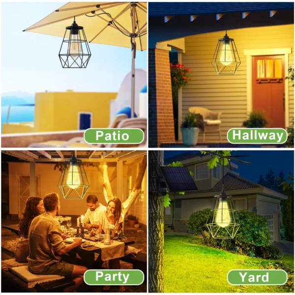 Solar Pendant Lights Indoor and Outdoor Super Bright IP65 Waterproof Solar Shed Lights for Bedroom Living Room Garden Garage - Image 4