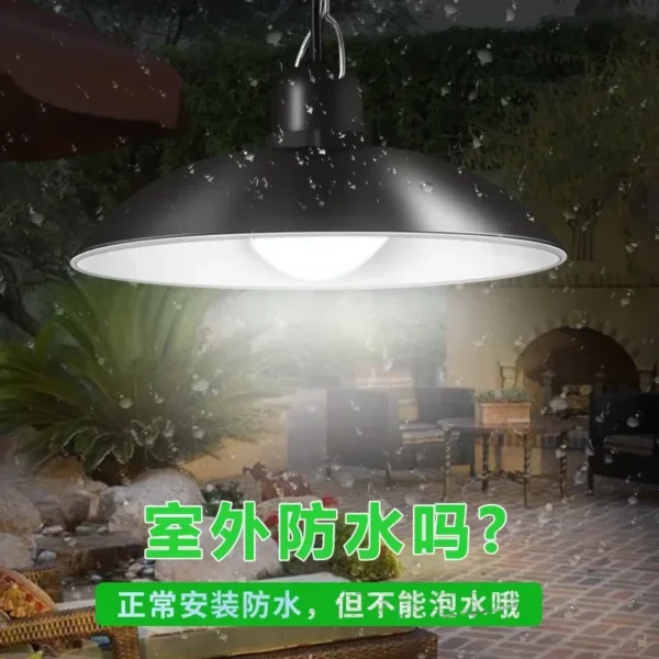 1/2Head Solar Pendant Light Outdoor IP65 Waterproof Indoor Solar Lamp with 3m Line Suitable for Courtyard Garden Indoor Camping - Image 2